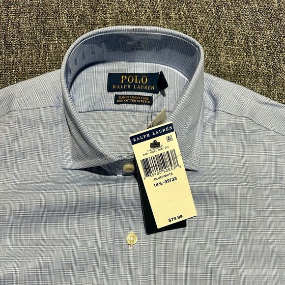Ralph Lauren Blue Dress Shirt with Classic Point Collar - Picture 5 of 5